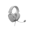 Auscultadores com fios Genesis Toron 531 brancos com microfone, design on-ear leve