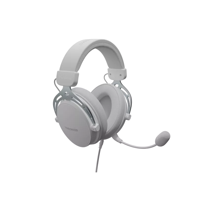 Auscultadores com fios Genesis Toron 531 brancos com microfone, design on-ear leve