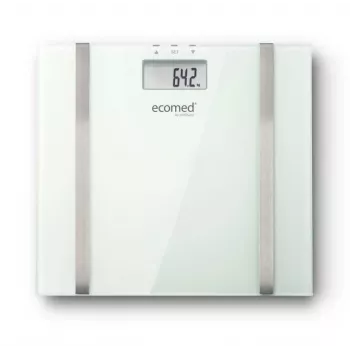 Balança de pessoa eletrónica Ecomed BS-70E retangular, branca