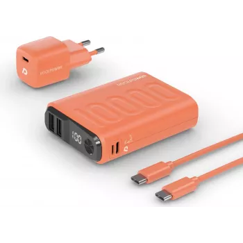 RealPower PB-10000 Polímero de Lítio (LiPo) 10000 mAh Laranja (390660)