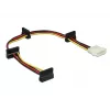 DeLOCK - Fonte de alimentação - fonte de alimentação interna, 4 pinos (macho) para alimentação SATA (fêmea) - 40 cm - multicolor (60142)
