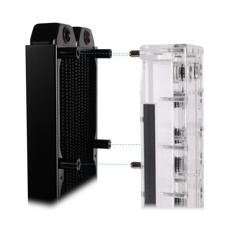 Conjunto de montagem Alphacool 15724 preto aço inoxidável 17 mm de altura