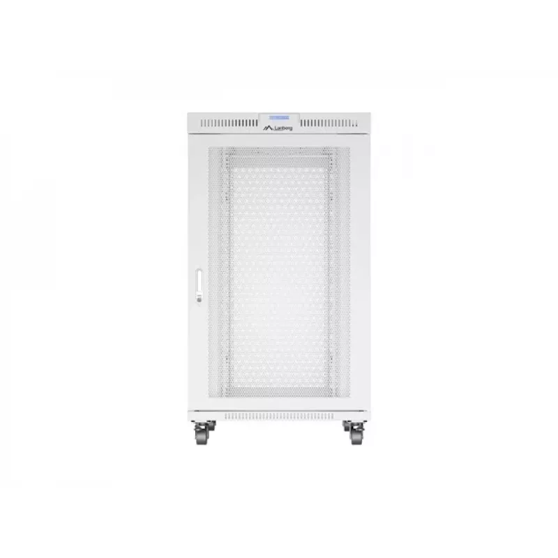 ARMÁRIO RACK DE CHÃO 19 27U 800X1000 CINZENTO PORTA PERFURADA LCD LANBERG (embalagem plana)