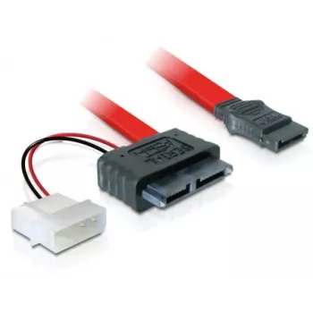 Cabo SATA Slimline ALL-in-One Delock - Cabo SATA - Slimline SATA, ficha de alimentação interna de 4 pinos (5 V)