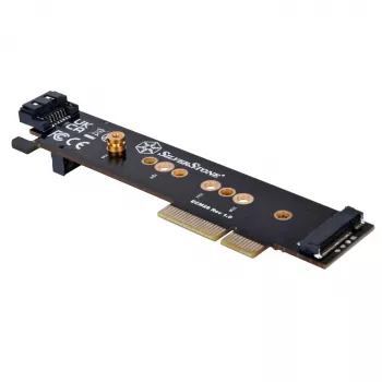 Placa adaptadora Silverstone SST-ECM28 M.2/SATA, PCIe 4.0, 1x M-Key, 1x SATA