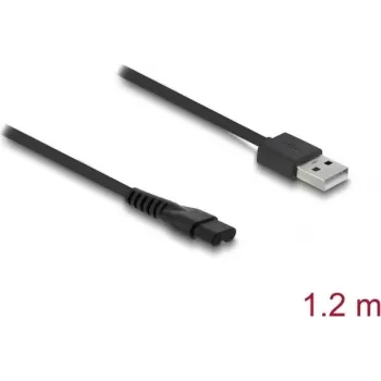 Cabo de carregamento USB DELOCK 5 V para máquina de barbear elétrica – compatível com MANSCAPED séries 2.0/3.0, 1 unid.