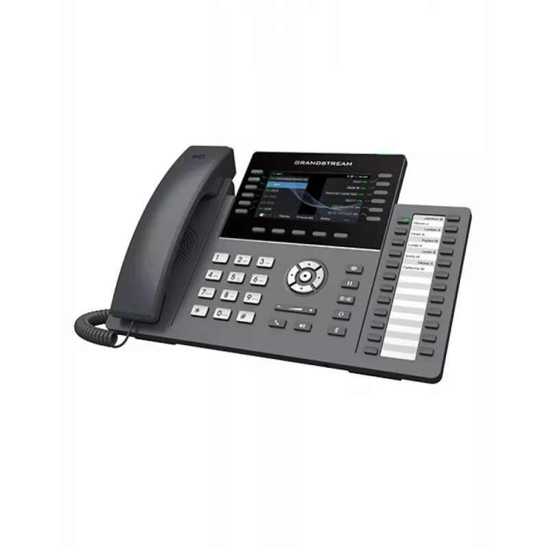 Telefone IP Grandstream Networks GRP2636 preto 12 linhas LCD Wi-Fi