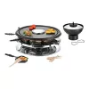 Grelhador de raclette Unold 48726 para 8 pessoas 1300 W preto, aço inoxidável