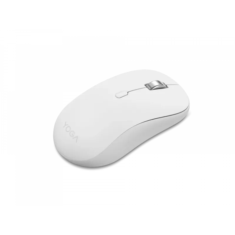 Rato Lenovo Yoga ambidestro Bluetooth ótico 4000 DPI branco, 8 botões, roda