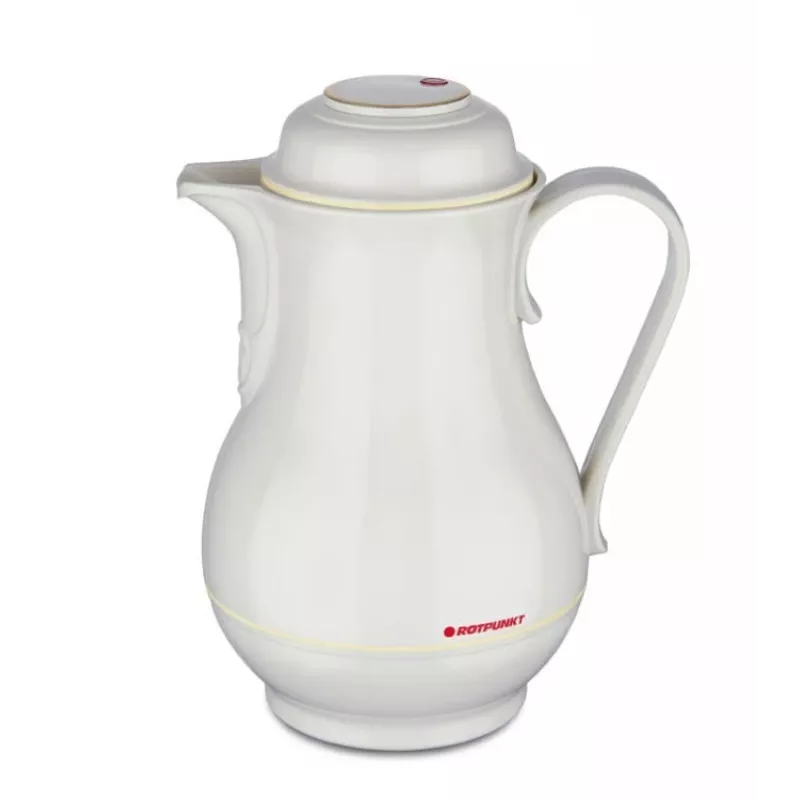 Garrafa térmica ROTPUNKT 1,2 L, marfim — 24 h quente / 36 h frio, com pega, 199×255 mm