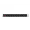 Lanberg PDU-09F-0300-BK PDU de rack 1U, 9x Schuko, 16 A, 3 m, preto