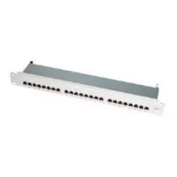 LogiLink - Patch panel - RJ-45 X 24 - cinzento claro, RAL 7035 - 1U