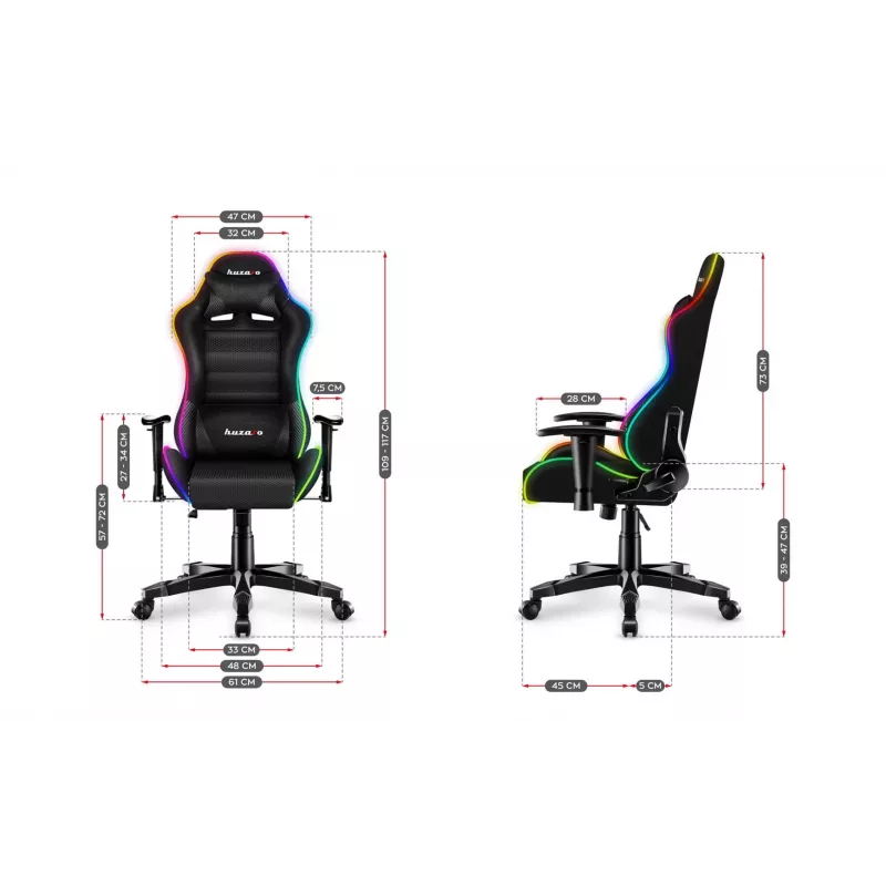 CADEIRA GAMING PARA CRIANÇAS HUZARO RANGER 6.0 RGB MESH