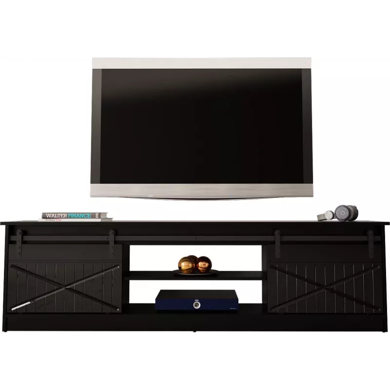 Móvel RTV GRANERO 200x56.7x35 preto/preto brilhante