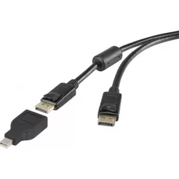 Cabo DisplayPort para Mini DisplayPort Renkforce 2 m — 1x ficha DisplayPort macho para 1x ficha Mini DisplayPort macho