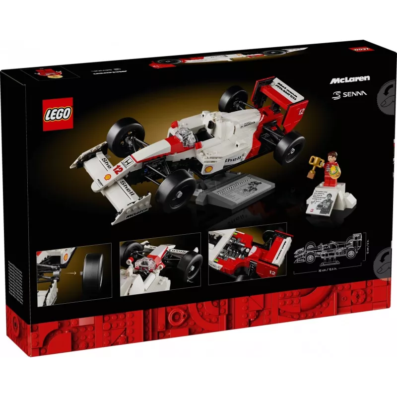 Conjunto LEGO McLaren MP4/4 Ayrton Senna 10330 — modelo LEGO ICONS à escala