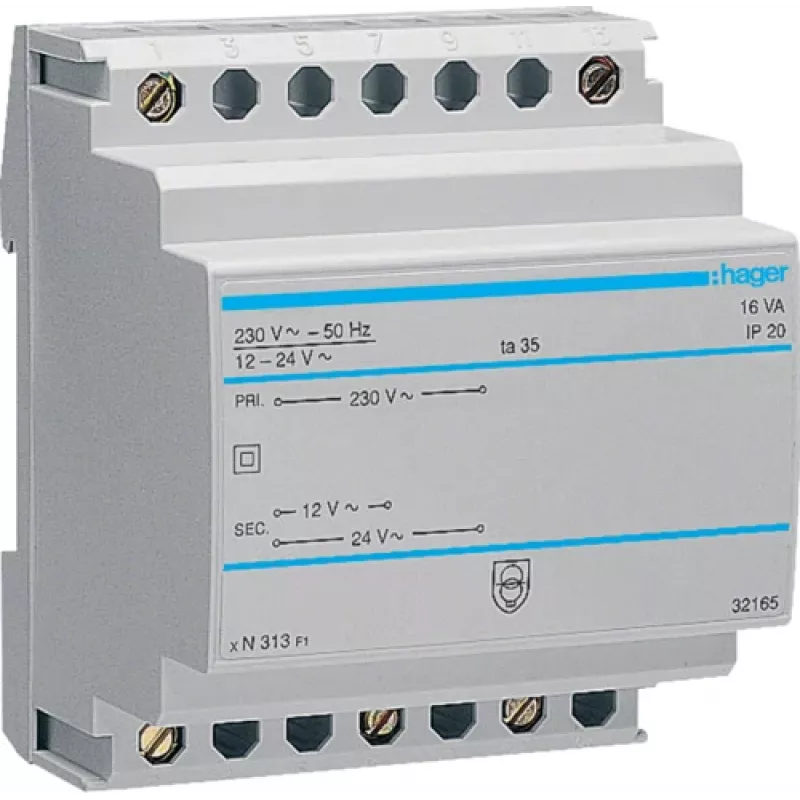 Transformador de segurança 12V/1.33Ao.24V/0.67A ST313 (ST313)