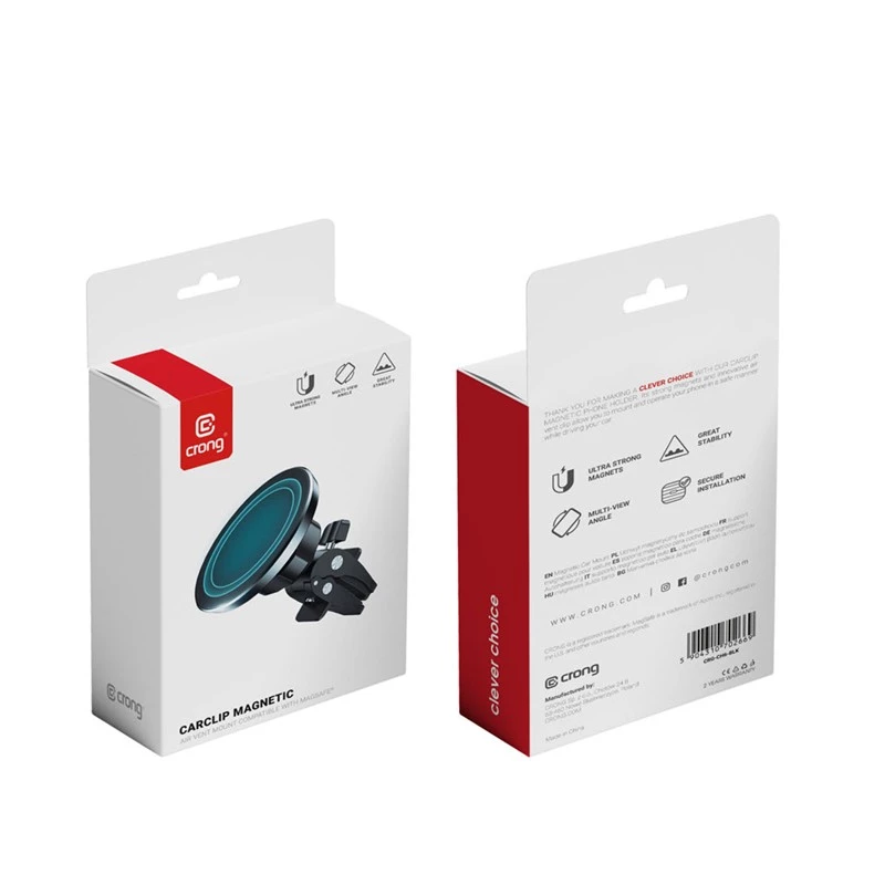 Suporte magnético MagSafe para automóvel Crong CRG-CH6-BLK para iPhone 12 e mais recente