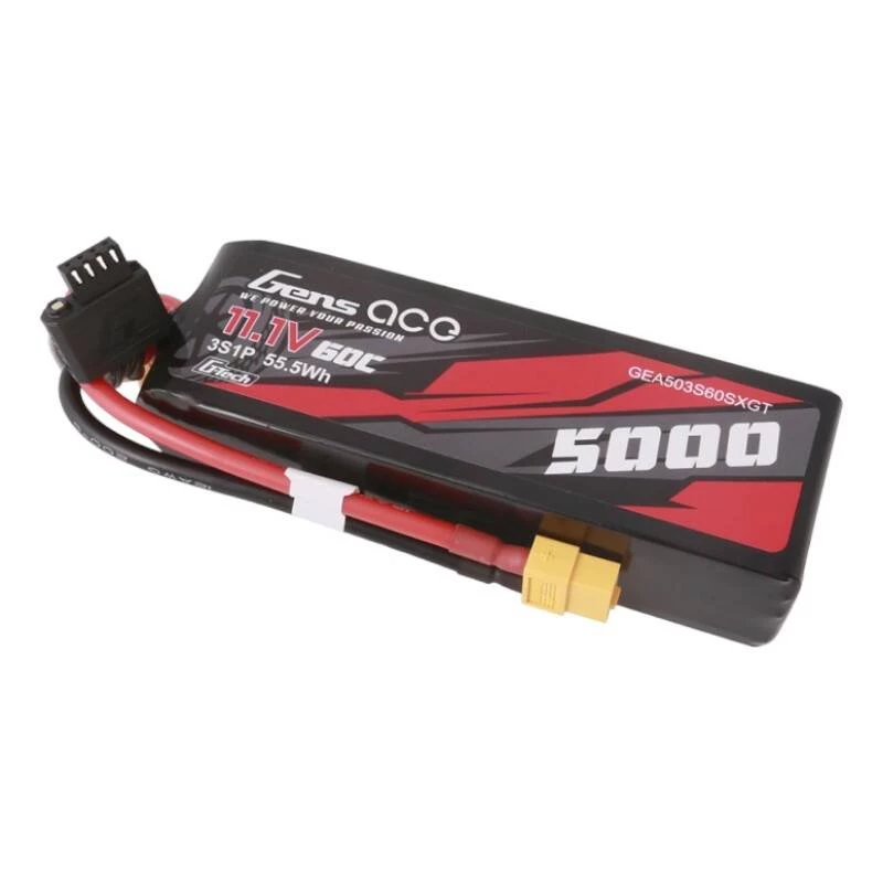 Bateria Gens ace G-Tech 5000mAh 11,1V 60C 3S1P Lipo com ficha XT60