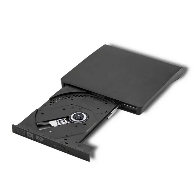Unidade externa DVD-RW QOLTEC 51857 — USB 3.0, interface SATA, DVD±R 8x, DVD±RW 4x, DVD-RAM 5x, CD 24x, preto