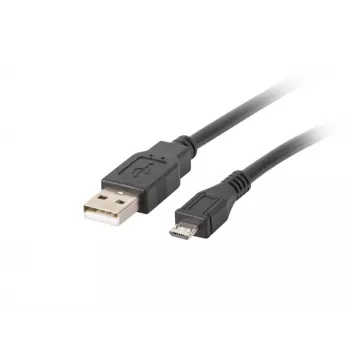 Cabo USB Lanberg CA-USBM-10CC-0010-BK USB 2.0 1 m Micro-USB B USB A preto