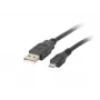 Cabo USB Lanberg CA-USBM-10CC-0010-BK USB 2.0 1 m Micro-USB B USB A preto