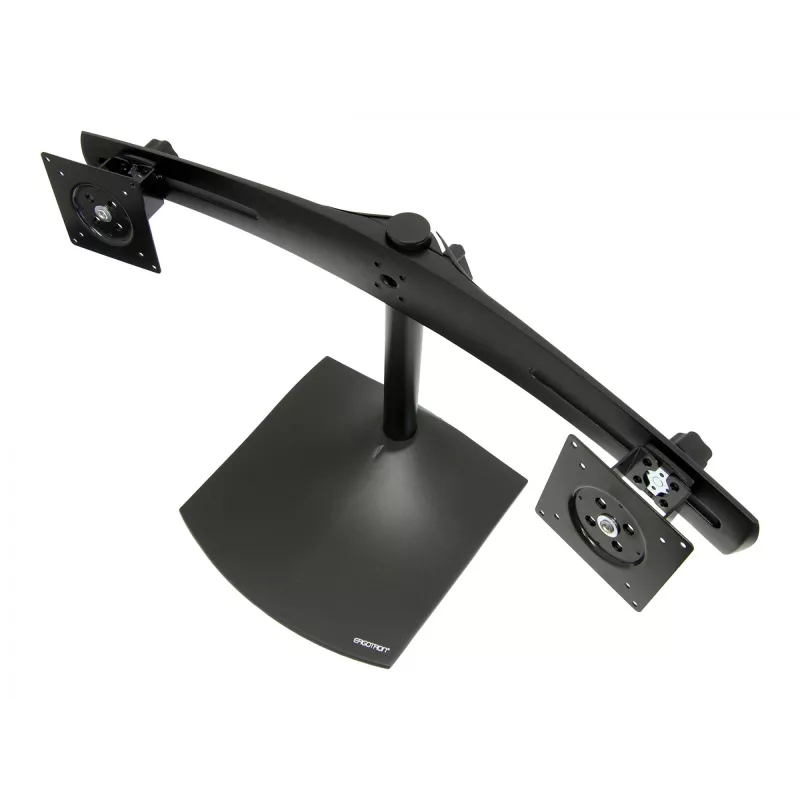 Ergotron DS100 – base – horizontal – para 2 ecrãs LCD – alumínio, aço – preto – tamanho do ecrã: até 61 cm (até 24 polegadas)