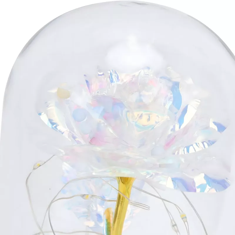 Rosa eterna em vidro Extralink Home, luz LED branca