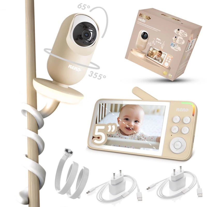 Vedo creme intercomunicador de bebé eletrónico com recetor sem fios