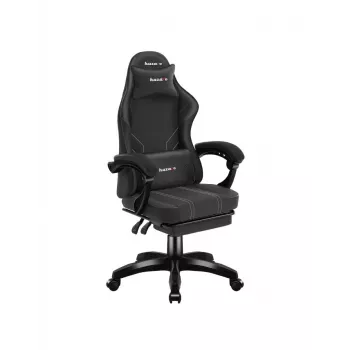 Cadeira gaming huzaro Force 3.7 Carbon preto – ergonómica, altura ajustável 107,5–116,5 cm, 5 rodas, almofadas lombar e cervical