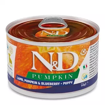 Farmina N&D Puppy Lamb & Pumpkin & Blueberry ração húmida para cães 140 g