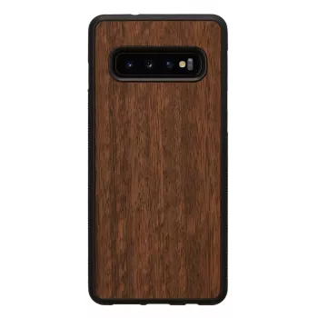 Capa para smartphone man and wood para Samsung Galaxy S10, design koala preto, capa protetora