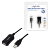 Cabo repetidor USB 2.0 LogiLink - 5,0 m cabo USB 5 m USB A