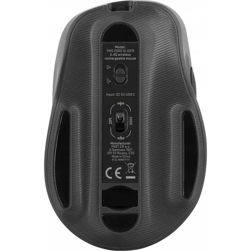 Rato sem fios YENKEE YMS 2080GY SLIDER 2,4 GHz