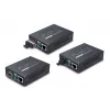 PLANET GT805A Conversor de rede de mídia 1000 Mbit/s multimodo preto