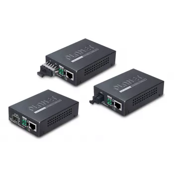 PLANET GT805A Conversor de rede de mídia 1000 Mbit/s multimodo preto