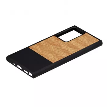 Capa protetora Man and Wood para Samsung Galaxy Note 20 Ultra – padrão espinha de peixe Nero preta