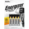 ENERGIZER PILHA ALCALINA POWER AAA LR03 4 UNID.