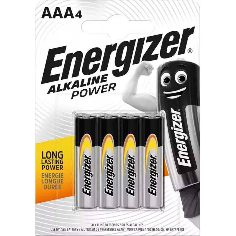 ENERGIZER PILHA ALCALINA POWER AAA LR03 4 UNID.