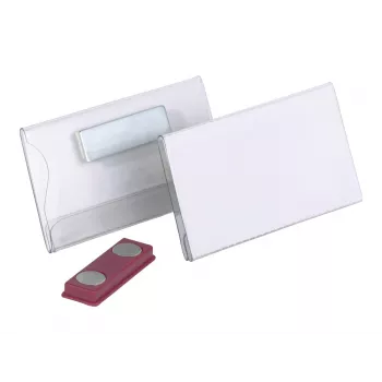 Durable Placa de Nome Magnética 40 x 75 mm