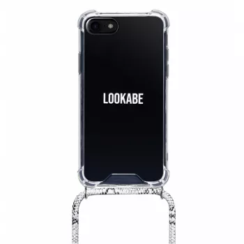 Colar Lookabe Snake Edition para iPhone XR, prateado – acessório portátil para telefone