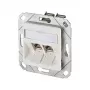 METZ CONNECT BTR IT CONNECT E-DAT Módulo 8/8(8) UPk - Tomada de ligação, encastrar - RJ-45 x 2 - Branco puro, RAL 9010 - 2 portas (1309121102-E)