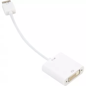 Cabo adaptador DisplayPort para DVI Sharkoon 0,15 m branco — DisplayPort 1.2 para DVI