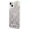 Karl Lagerfeld KLHCP14MLMNMS iPhone 14 Plus 6.7 Capa rígida prateado / prateado Liquid Glitter Monogram
