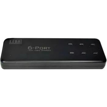 Leba NoteCharge 6 portas, USB-C (NCHAR-UC6-20W-SC)