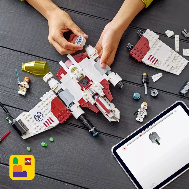 LEGO Star Wars V-19 Torrent Fighter 75432 conjunto de construção — 567 peças, 3 minifiguras, modelo de exposição e de brincar