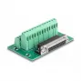 DeLOCK D-Sub 25 pinos fêmea para barra de terminais para calha DIN 51 mm x 86 mm x 30 mm