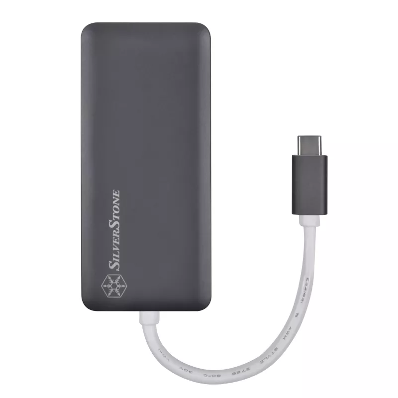 SilverStone SST-EP14C - USB 3.1 Type-C Gen1 para HDMI, 3x USB 3.1 Gen 1 Type-A, 1x USB 3.1 Gen 1 Type-C (carregamento PD 2.0) (SST-EP14C)