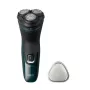 Máquina de barbear rotativa elétrica Philips 3000X Series X3002/00 – máquina de barbear de 3 cabeças húmido e seco, sem fios, bateria NiMH, 40 minutos de autonomia