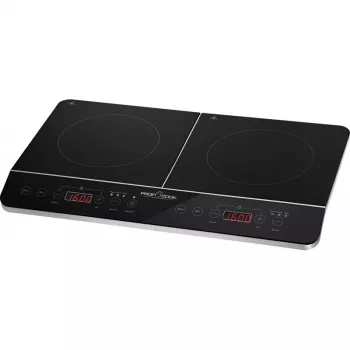 Placa de indução PROFI COOK PC-DKI 1067, 3500W, 2 zonas de cozedura, preta
